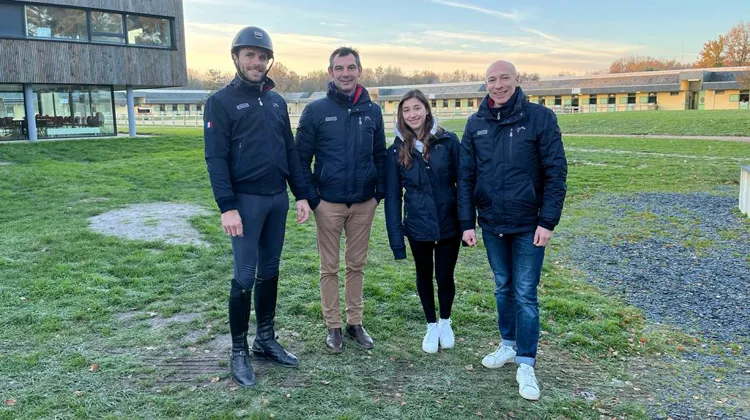 De gauche à droite : Sébastien Langlois, François Athimon, Moutinho et Romain Bernard.