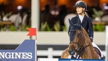 Inès Joly est ici en selle sur Vitto de Cartherey à Abou Dabi.