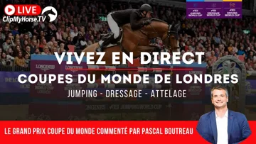 Cinq étapes de la Coupe du monde, dont celles de Londres, sonr à suivre sur ClipMyHorse.tv ce week-end!