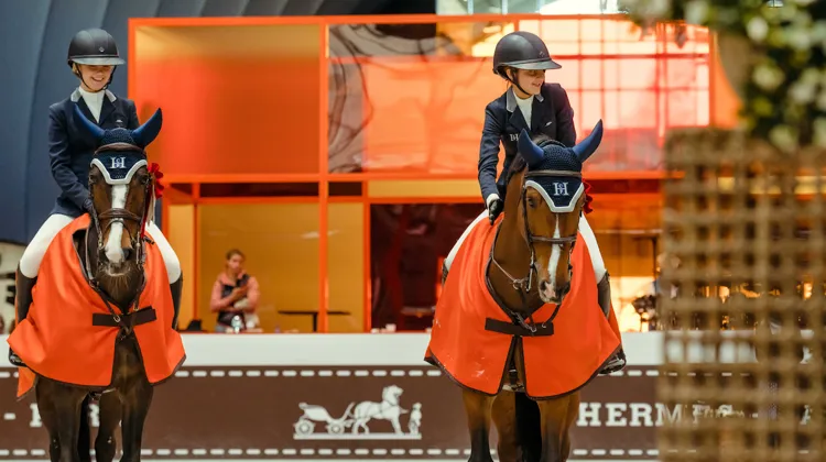 Sienna et Scarlett Charles ont fini deuxièmes des Talents Hermès, épreuve courue en duo, avec Ornellaia et Lordanos Junior