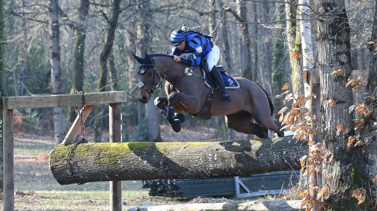 Sébastien Cavaillon est ici au départ de l'étape du Grand National de Saumur avec Elipso de la Vigne