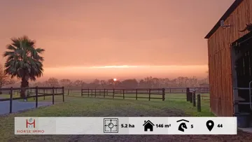 Une propriété équestre rare de cinq hectares, à dix minutes d’Ancenis, alliant habitation contemporaine et installations complètes prêtes à l’emploi.