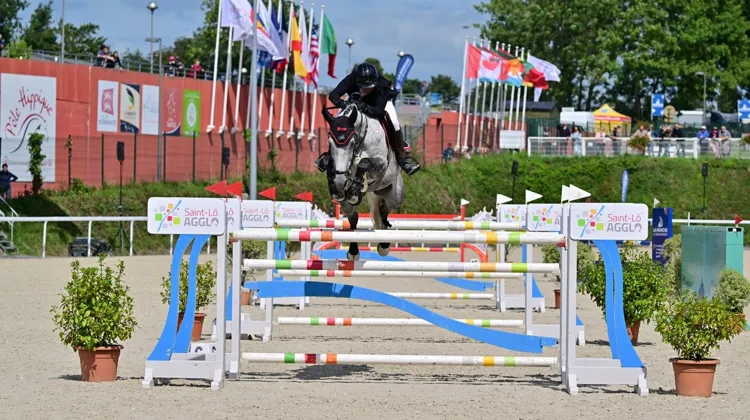 Reynald Angot a mené Féline de Hus*HDC à la victoire sur la piste Uriel de Saint-Lô