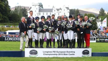 Podium du dernier championnat d'Europe à Blair Castle