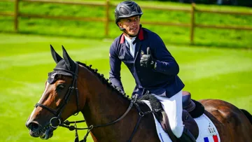 Olivier Robert et son fidèle Vivaldi des Meneaux aux champions d'Europe de Riesenbeck en septembre dernier. 