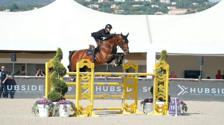 Pénélope Leprévost et Djagger Semily à l'Hubside Jumping en octobre 2021