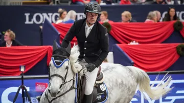Grégory Cottard lors de sa première apparition en finale de la Coupe du monde Longines. 