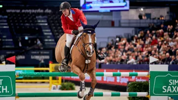 McLain Ward et Contagious ont pris les commandes du championnat aujourd'hui à Leipzig. 