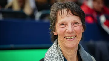 Isabelle Judet à Leipzig à l'occasion de la finale de la Coupe du monde de dressage. 