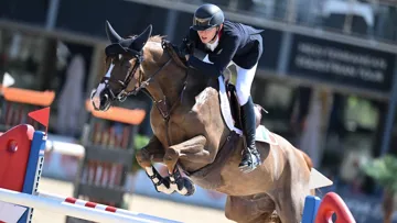 Charles Berthol et Lauren S lors de la première épreuve des championnats d'Europe. 