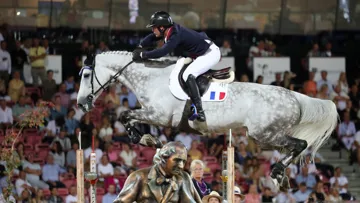 Grégory Cottard et Bibici lors de leurs premiers championnats du monde, à Herning. 