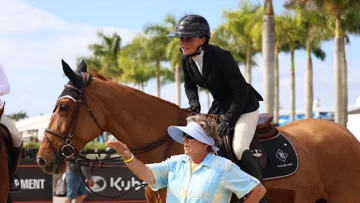 À Wellington, Eden Leprevost Blin-Lebreton bénéficie des conseils avisés de la très reconnue Katie Monahan-Prudent. 