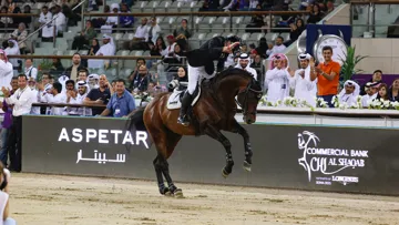 Marcus Ehning et Stargold, bien heureux de leur performance!