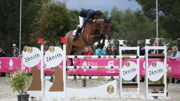 Dynastie de Beaufour, ici en 2022 au CSI 3* de Canteleu, représentera désormais la feuille d'érable.