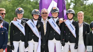 Immense sourire pour le clan allemand sur le podium!