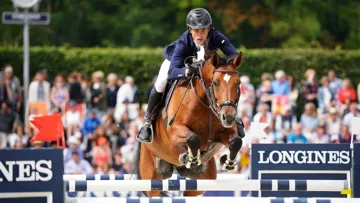 Formée par Jérôme Lafforgue, Vendôme d’Ick, ici au Longines Deauville Classic, est de la même trempe que Croqsel de Blaignac, selon son cavalier.
