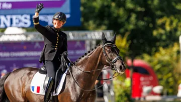 Pour la première fois de l’histoire, deux Tricolores (Morgan Barbançon Mestre avec Habana Libre A et Pauline Basquin avec Sertorius de Rima*IFCE) ont pris part au Grand Prix Libre des championnats d’Europe, à Riesenbeck.