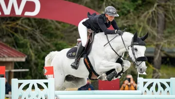 Selon Henk Nooren, Pénélope Leprevost et Bingo del Tondou, ici à Fontainebleau, doivent encore donner du corps à leur candidature.