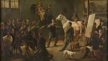 “L’atelier de M. Vernet”, Horace Vernet, 1820.