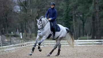  Si Diabolo Menthe pouvait être délicat et tendu lors du test de dressage, il semble avoir franchi un cap l’an dernier.