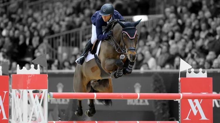 Kent Farrington et Voyeur en 2015 à Genève, lors de leur victoire dans le Top Ten.