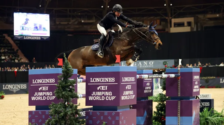 Conor Swail et Count Me In ont tout donné pour franchir l'ultime obstacle du barrage le plus rapidement possible.