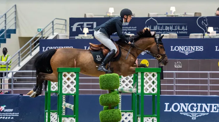 Sur la piste indoor de Charjah, Henrik von Eckermann et sa Glamour Girl ont, comme souvent, triomphé.