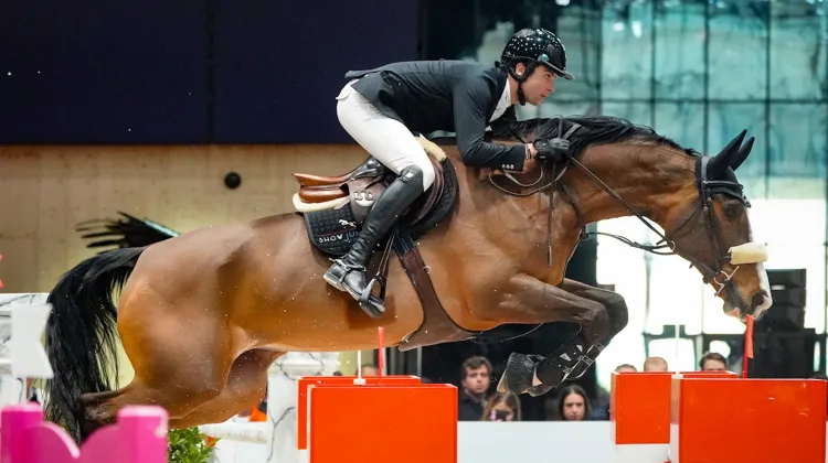 Edward Levy et Rebeca LS lors du Saut Hermès, la semaine passée à Paris. 