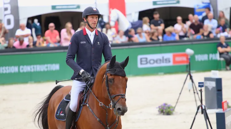 Kevin Staut et Bond James Bond de Hay au CHIO de Rotterdam. 