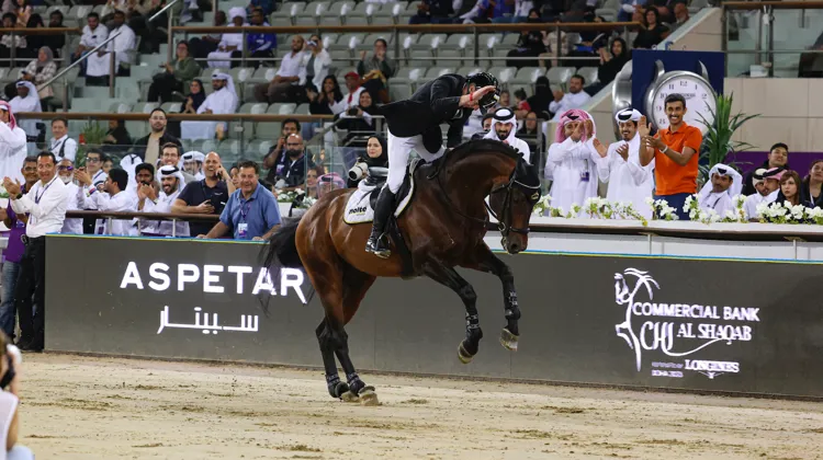 Marcus Ehning et Stargold, bien heureux de leur performance!