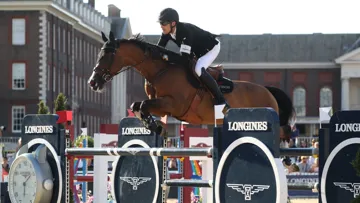 Henrik von Eckermann et Iliana lors de l'étape des circuits Global Champions de Londres cet été