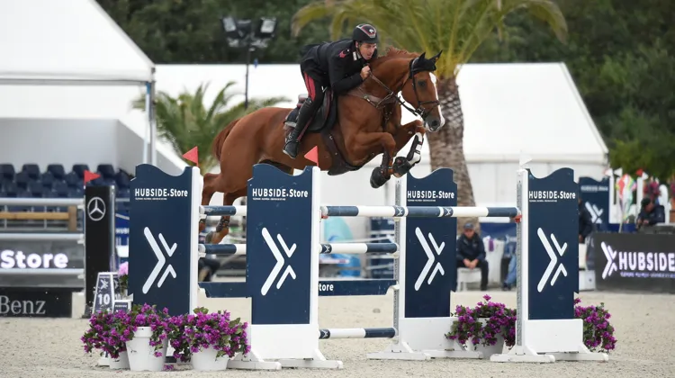 Ici à l'Hubside Jumping de Grimaud à l'automne dernier, Emanuele Gaudiano et Chalou ont remporté leur deuxième Grand Prix 5* de l'année aujourd'hui.