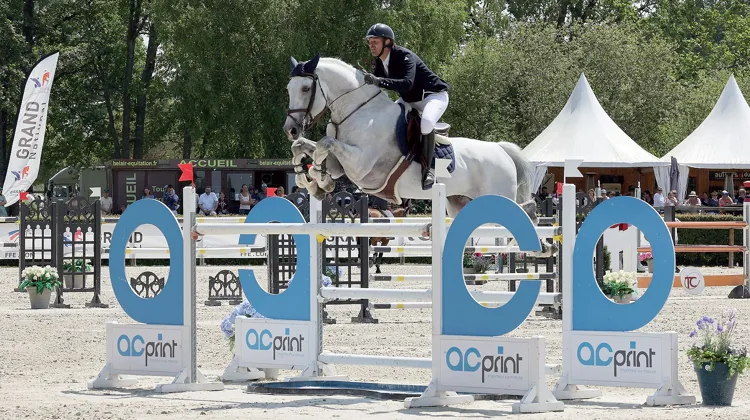 Mathieu Billot, déjà vainqueur de l’étape d’Auvers, ea cette fois gagné avec Chacceldi, deuxième de l’étape de Marnes-la-Coquette.