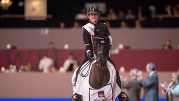 Pauline Basquin et Sertorius de Rima Z Ifce ont hissé le drapeau français sur la première marche du podium de l'étape de la Coupe du monde de Madrid.