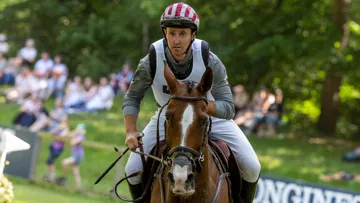 Thomas Carlile est ici avec Darmagnac de Béliard lors du dernier CCI 5*-L de Luhmühlen