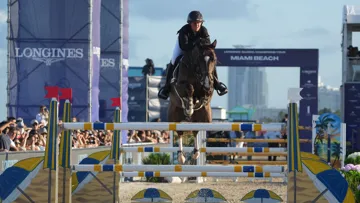 Katrin Eckermann a imposé sa jeune Cala Mandia, hier à Miami