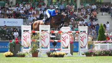 Marcus Ehning et Stargold lors de l'étape de la Global Champions League de Madrid