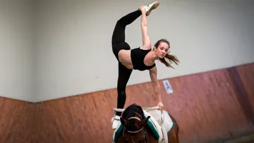 Une jeune Ukrainienne à l’entraînement.