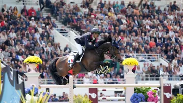 Simon Delestre et Cayman Jolly Jumper au CSIO 5* de La Baule.