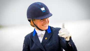 À vingt-neuf ans, la Danoise Nanna Skodborg Merrald atteint déjà les sommets du dressage mondial.
