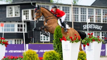 Janne Friederike Meyer-Zimmermann et Messi van't Ruytershof lors du CSIO 5* de Sopot en 2022