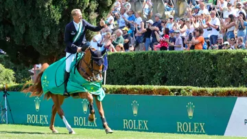 Chakaria, “je l’aime aussi intensément encore que mon épouse”, sourit André Thieme, vainqueur du sublime Grannd Prix Rolex de Rome avec sa pépite.