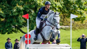 Ici au CCIO 4*-S de Chatsworth, qu'il a remporté, Chaman Dumontceau fait partie des meilleurs chevaux de complet français