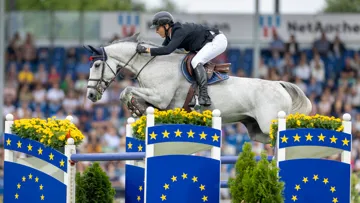 David Will était présent à Aix-la-Chapelle avec son meilleur cheval du moment, My Prins van Dorperheide