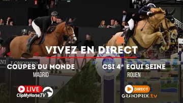 Vivez le CSI 4* de Rouen sur GRANDPRIX.tv et le CHI-W de Madrid sur ClipMyHorse.tv
