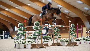 Ici dans le manège de Ratières l'an passé, Giulia Martinengo Marquet et Calle Deluxe y ont remporté un Grand Prix 3* à 1,55m aujourd'hui.