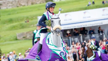 Kitty King et Vendredi Biats aux championnats d’Europe du Pin-au-Haras.