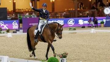 Ici à la fin de leur Grand Prix, mercredi, Patrik Kittel et Touchdown ont remporté la finale de la Coupe du monde ce vendredi