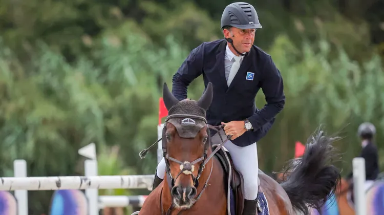 Ici en selle sur Prestigio LS La Silla, Philippe Rozier, fidèle cavalier du Team LM, annonce qu’il raccrochera ses bottes de cavalier d’ici deux ans.