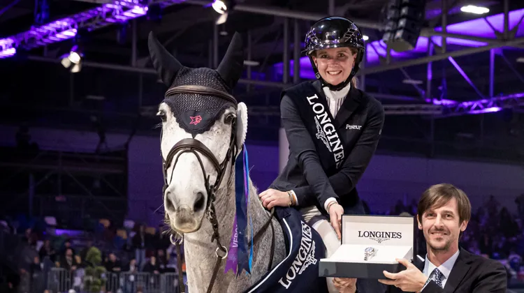 Sophie Hinners a gagné son premier Grand Prix Coupe du monde Longines en novembre dernier à Vérone avec My Prins*Iron Dames.